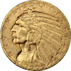 1909-D $5 Indian Head Half Eagle PCGS MS64